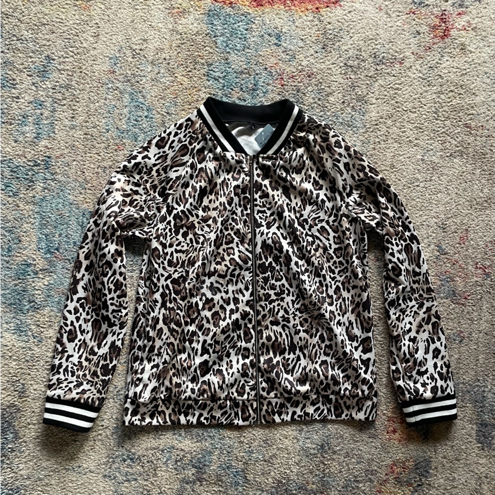 Unique Leopard Print Track Jacket - Picture 3 of 7